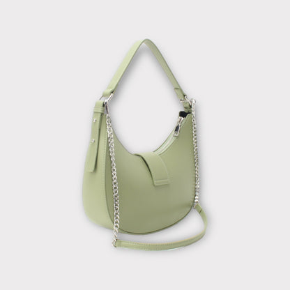 Sac à main demi-lune avec boucle dorée
