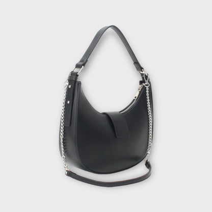 Sac à main demi-lune avec boucle dorée