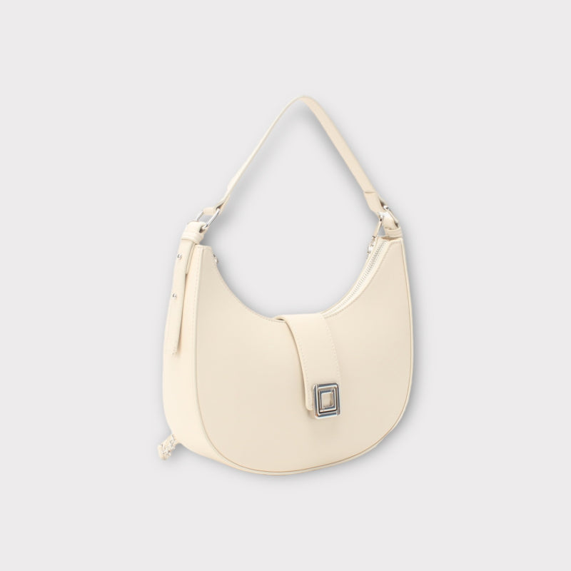 Sac à main demi-lune avec boucle dorée
