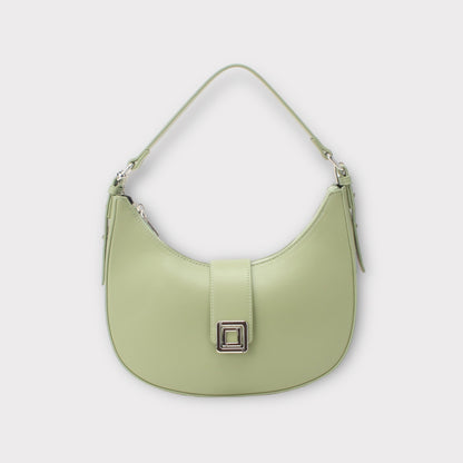 Sac à main demi-lune avec boucle dorée
